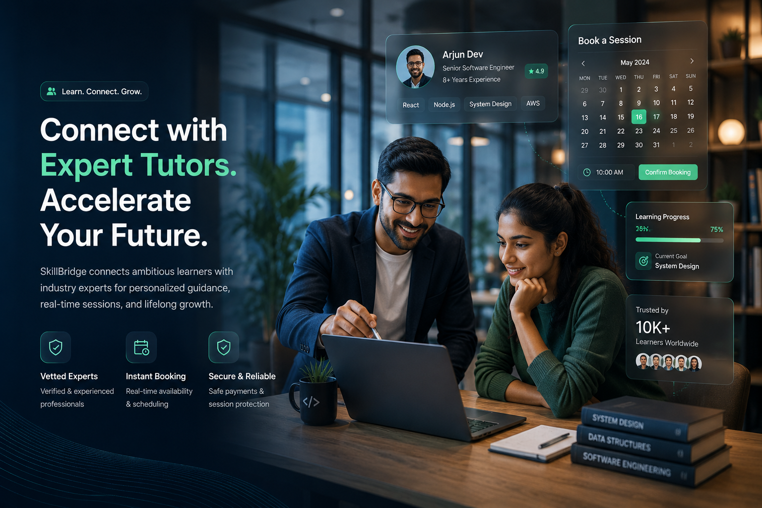 SkillBridge (Tutor Marketplace) application interface